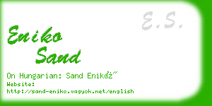 eniko sand business card